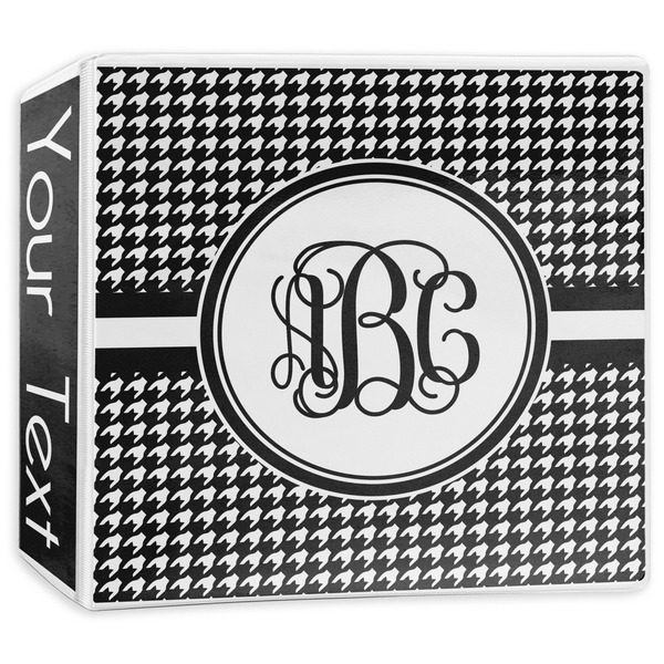 Custom Houndstooth 3-Ring Binder - 3 inch (Personalized)