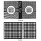 Houndstooth 3 Ring Binders - Full Wrap - 1" - APPROVAL