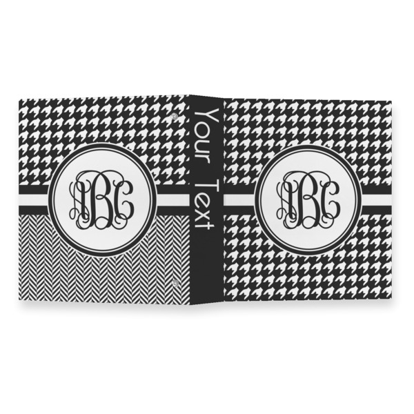 Houndstooth 3 Ring Binders - Full Wrap - 1" - OPEN OUTSIDE