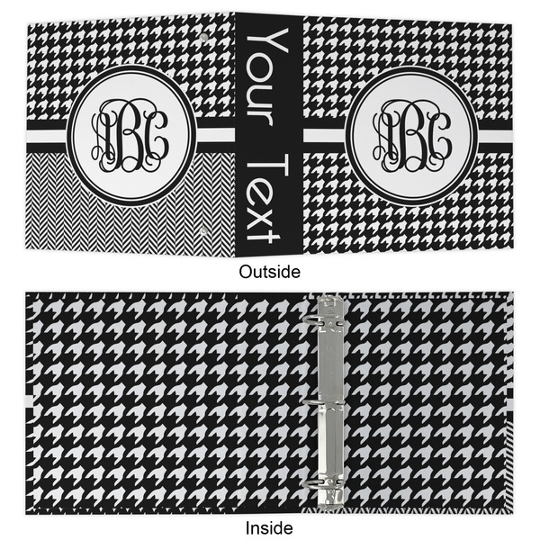 Houndstooth 3 Ring Binders - Full Wrap - 2" - APPROVAL