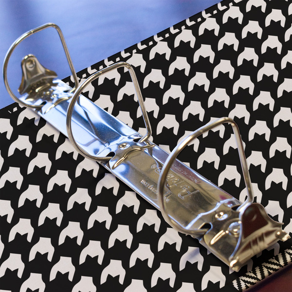 Houndstooth 3 Ring Binders - Full Wrap - 2" - DETAIL