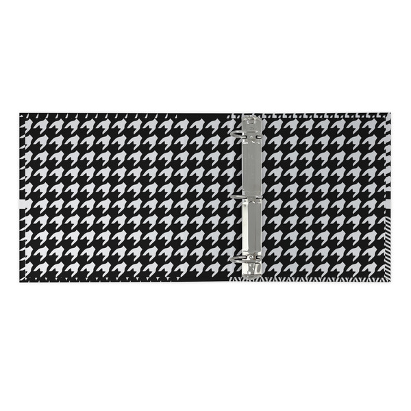 Houndstooth 3 Ring Binders - Full Wrap - 2" - OPEN INSIDE