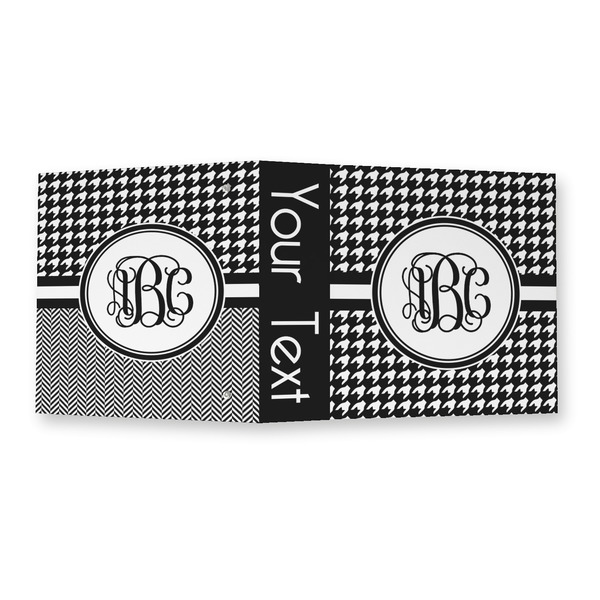 Houndstooth 3 Ring Binders - Full Wrap - 2" - OPEN OUTSIDE