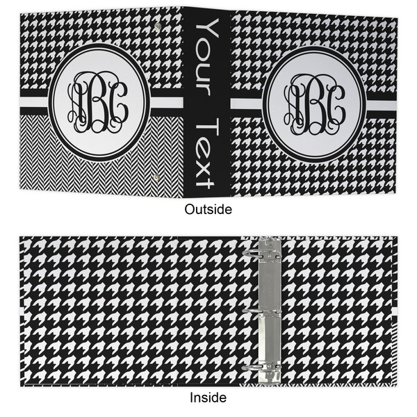 Houndstooth 3 Ring Binders - Full Wrap - 3" - APPROVAL