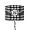 Houndstooth 8" Drum Lampshade - ON STAND (Fabric)