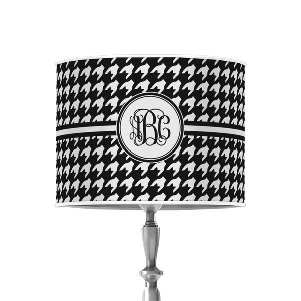 Houndstooth 8" Drum Lampshade - ON STAND (Poly Film)