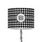 Houndstooth 8" Drum Lampshade - ON STAND (Poly Film)