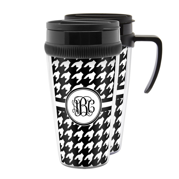 Custom Houndstooth Acrylic Travel Mug (Personalized)