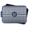 Houndstooth Aluminum Baking Pan - Navy Lid - FRONT w/lid off