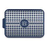 Houndstooth Aluminum Baking Pan with Navy Lid (Personalized)