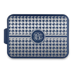 Houndstooth Aluminum Baking Pan with Navy Lid (Personalized)