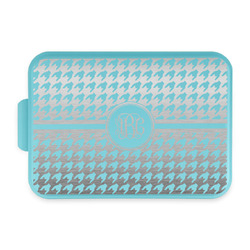 Houndstooth Aluminum Baking Pan with Teal Lid (Personalized)