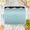 Houndstooth Aluminum Baking Pan - Teal Lid - LIFESTYLE