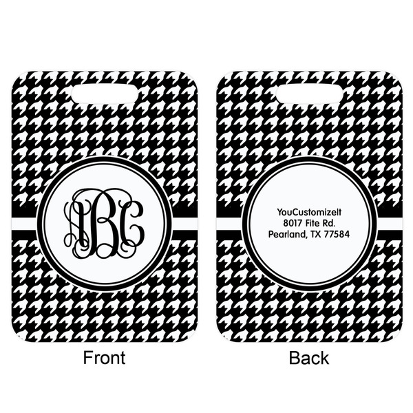 Houndstooth Aluminum Luggage Tag (Front + Back)