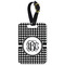 Houndstooth Metal Luggage Tag w/ Monogram