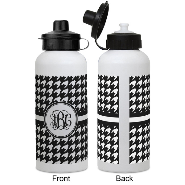 Houndstooth Aluminum Water Bottle - White APPROVAL