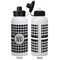 Houndstooth Aluminum Water Bottle - White APPROVAL