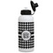 Houndstooth Aluminum Water Bottle - White Front