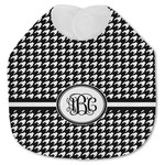 Houndstooth Jersey Knit Baby Bib w/ Monogram
