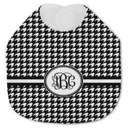 Houndstooth Jersey Knit Baby Bib w/ Monogram
