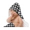 Houndstooth Baby Hooded Towel on Child