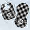 Houndstooth Baby Bib & Burp Set w/ Monogram