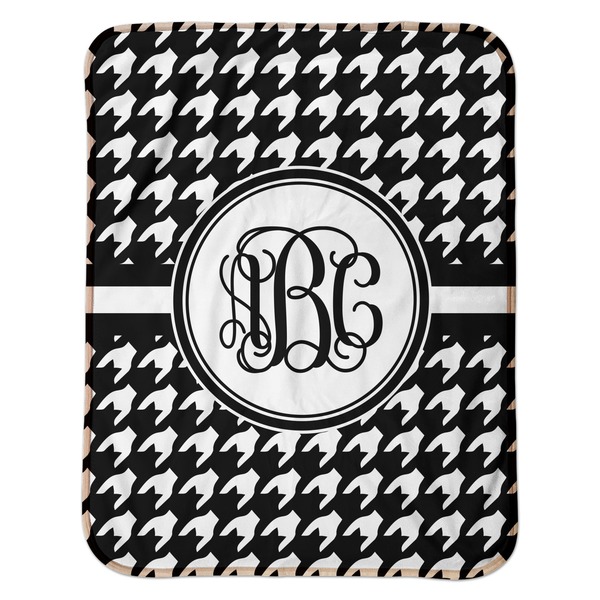 Houndstooth Baby Sherpa Blanket - Flat