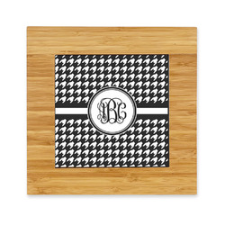 Houndstooth Bamboo Trivet with Ceramic Tile Insert (Personalized)