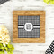 Houndstooth Bamboo Trivet with 6" Tile - LIFESTYLE