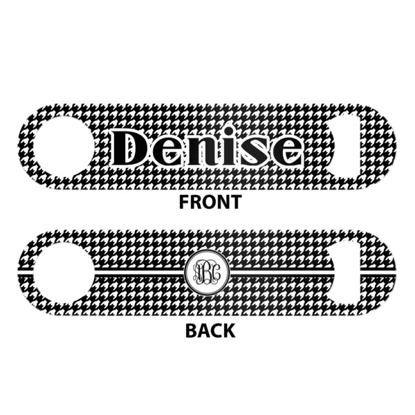 Houndstooth Bar Bottle Opener - White - Approval