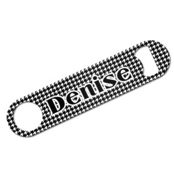 Houndstooth Bar Bottle Opener w/ Monogram