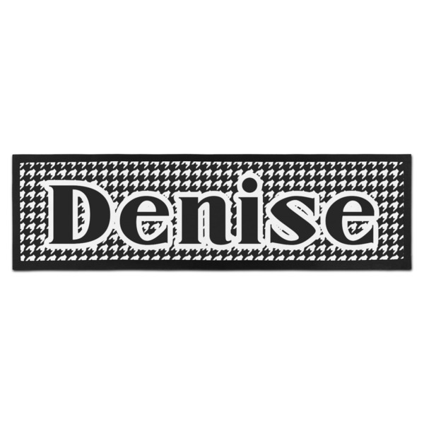 Custom Houndstooth Bar Mat (Personalized)