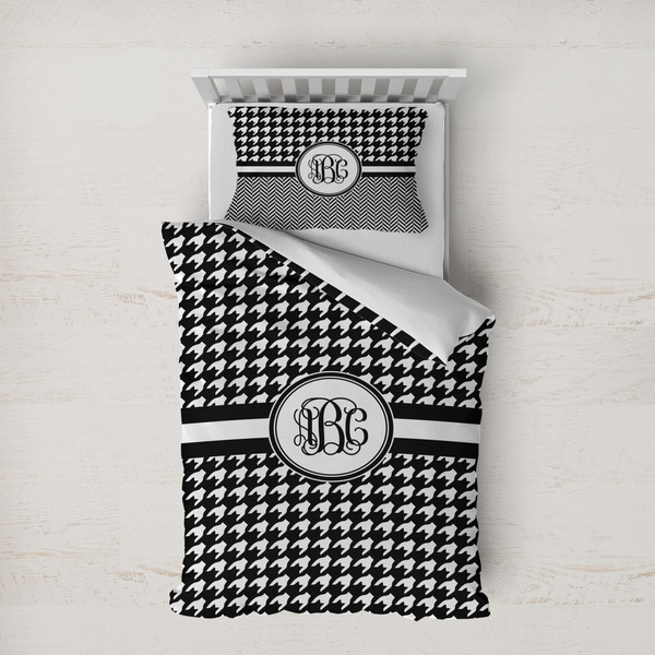 Custom Houndstooth Duvet Cover Set - Twin XL (Personalized)