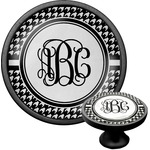Houndstooth Cabinet Knob (Black) (Personalized)