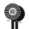 Houndstooth Black Plastic 5.5" Stir Stick - Single Sided - Round - Front & Back