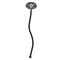 Houndstooth Black Plastic 7" Stir Stick - Oval - Single Stick