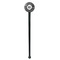 Houndstooth Black Plastic 7" Stir Stick - Round - Single Stick