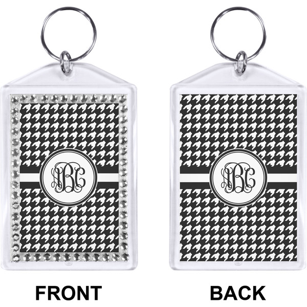 Houndstooth Bling Keychain (Front + Back)