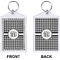 Houndstooth Bling Keychain (Front + Back)