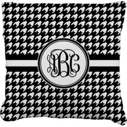 Houndstooth Faux-Linen Throw Pillow 16" (Personalized)