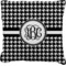 Houndstooth Faux-Linen Throw Pillow 18" (Personalized)