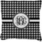 Houndstooth Faux-Linen Throw Pillow (Personalized)