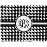 Houndstooth Woven Fabric Placemat - Twill w/ Monogram