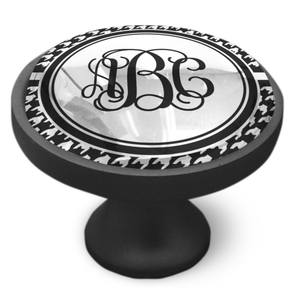Houndstooth Cabinet Knob - Black - Side