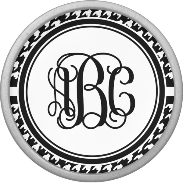 Houndstooth Cabinet Knob - Nickel - Front