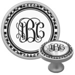 Houndstooth Cabinet Knob (Silver) (Personalized)