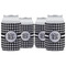 Houndstooth Can Cooler (12 oz) - Set of 4 w/ Monogram