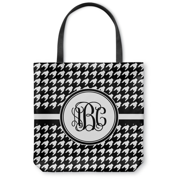 Custom Houndstooth Canvas Tote Bag - Large - 18"x18" (Personalized)