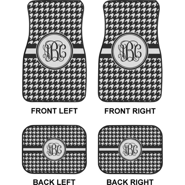 Houndstooth Car Floor Mats Set (2F + 2B)
