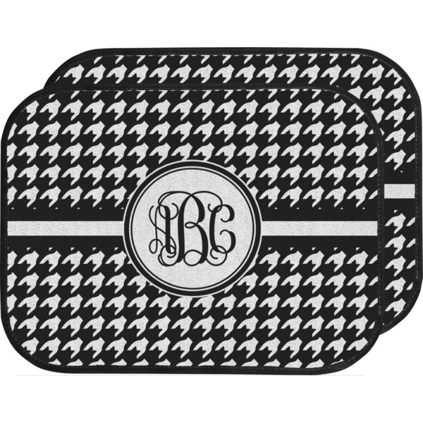 Custom Houndstooth Car Floor Mats (Back Seat) (Personalized)